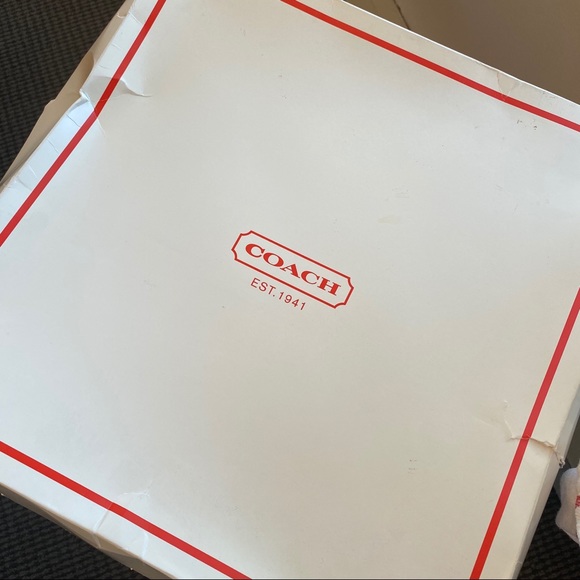 NWOT: Vintage Blue Suede and Patent Coach Satchel - Picture 5 of 6